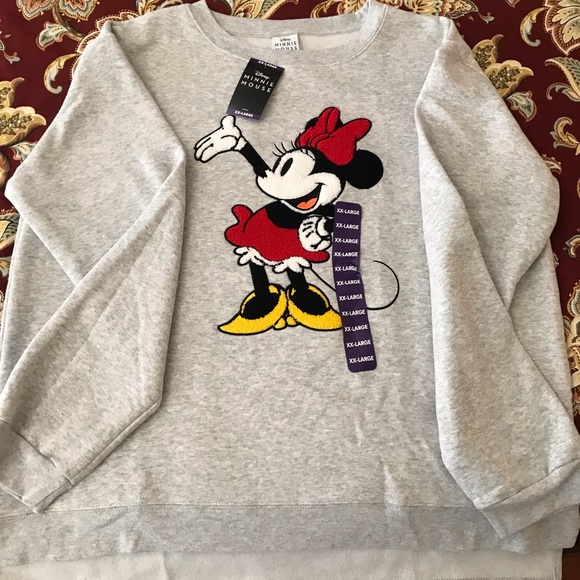 Disney Minnie Mouse Sweatshirt with High/Low Hem. New with tags. Size XX Large - Picture 2 of 3